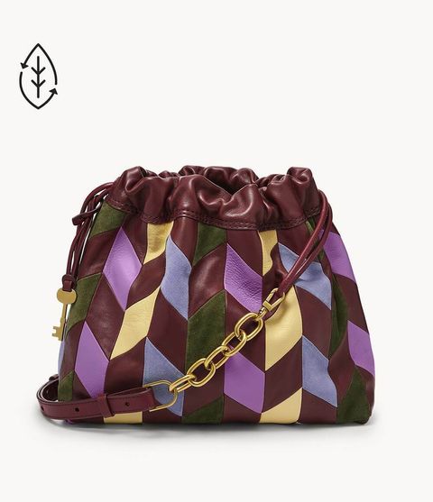 Fossil Gigi Drawstring Shoulder Bag Patchwork ZB1631186