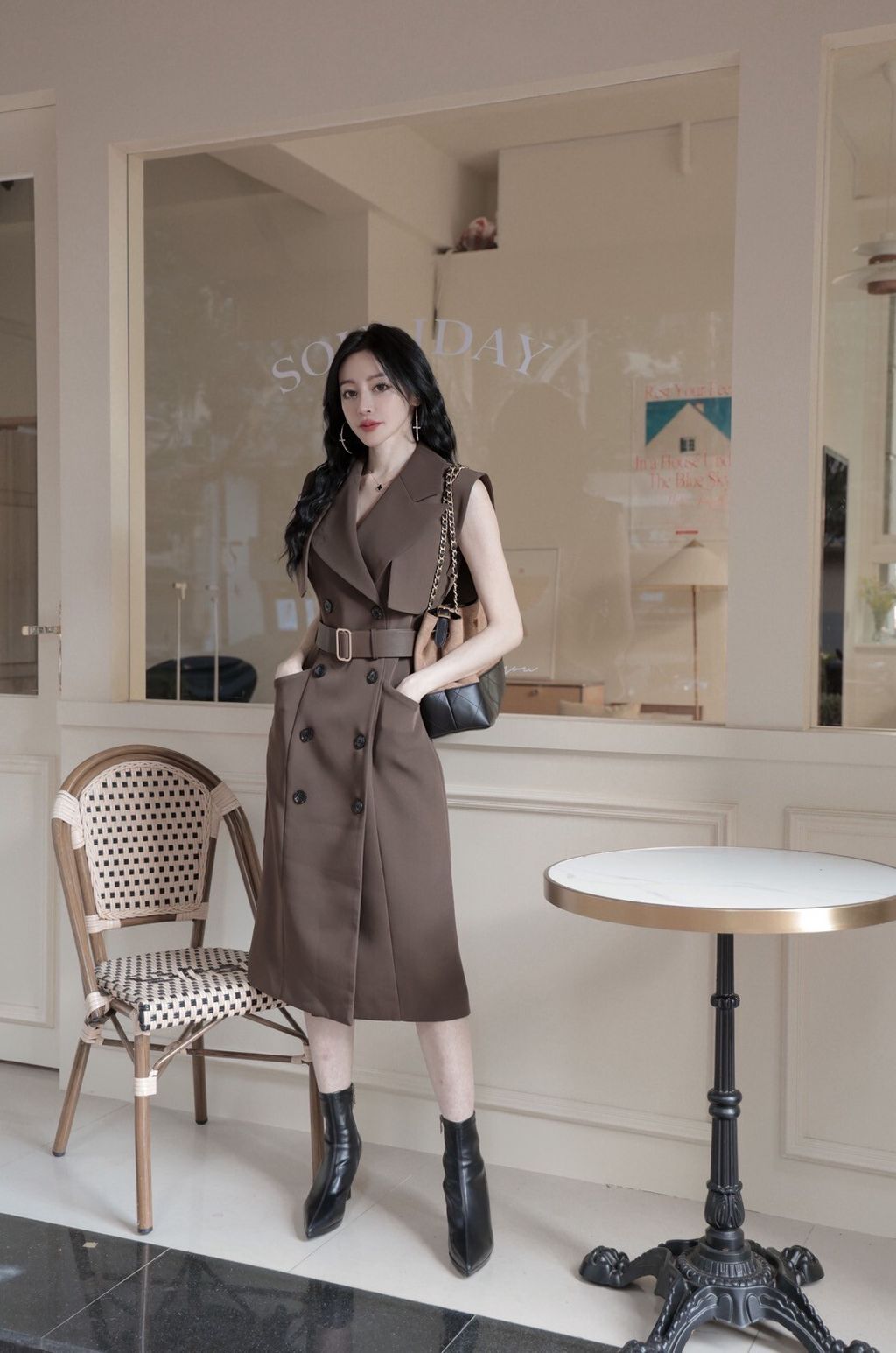 I16-1重磅風衣外套咖