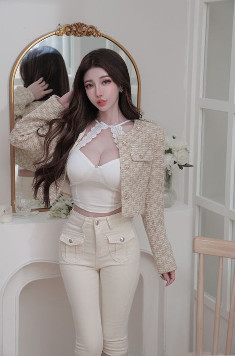 F12-2削肩緹花字母鑽白