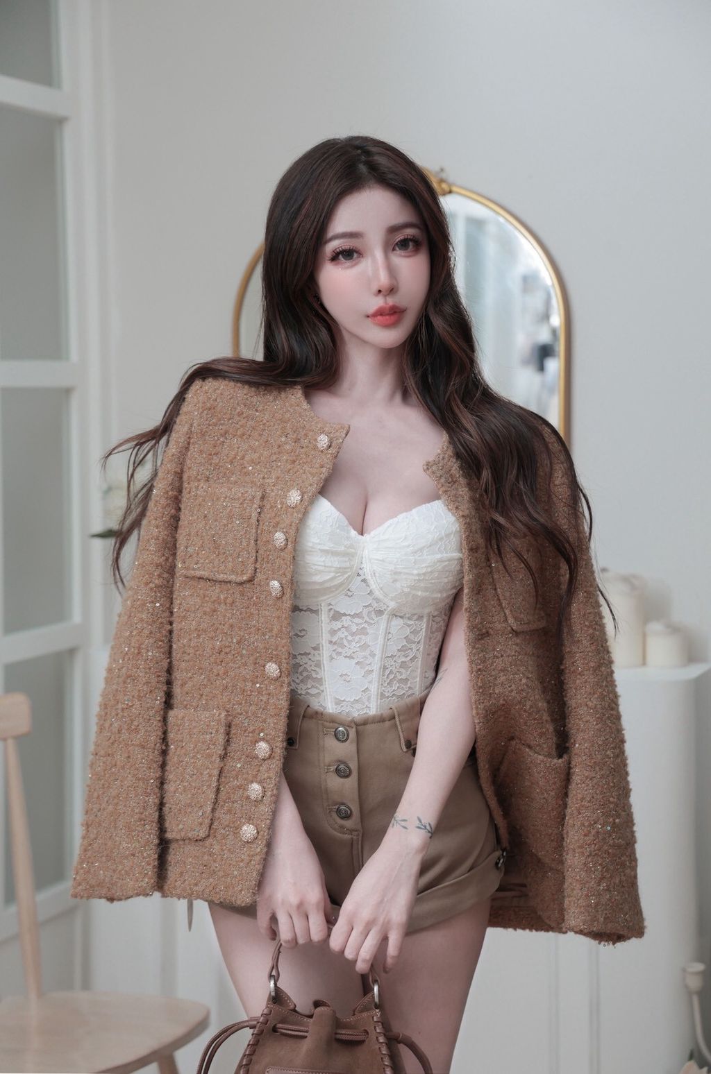 F15-1小香亮片四口袋外