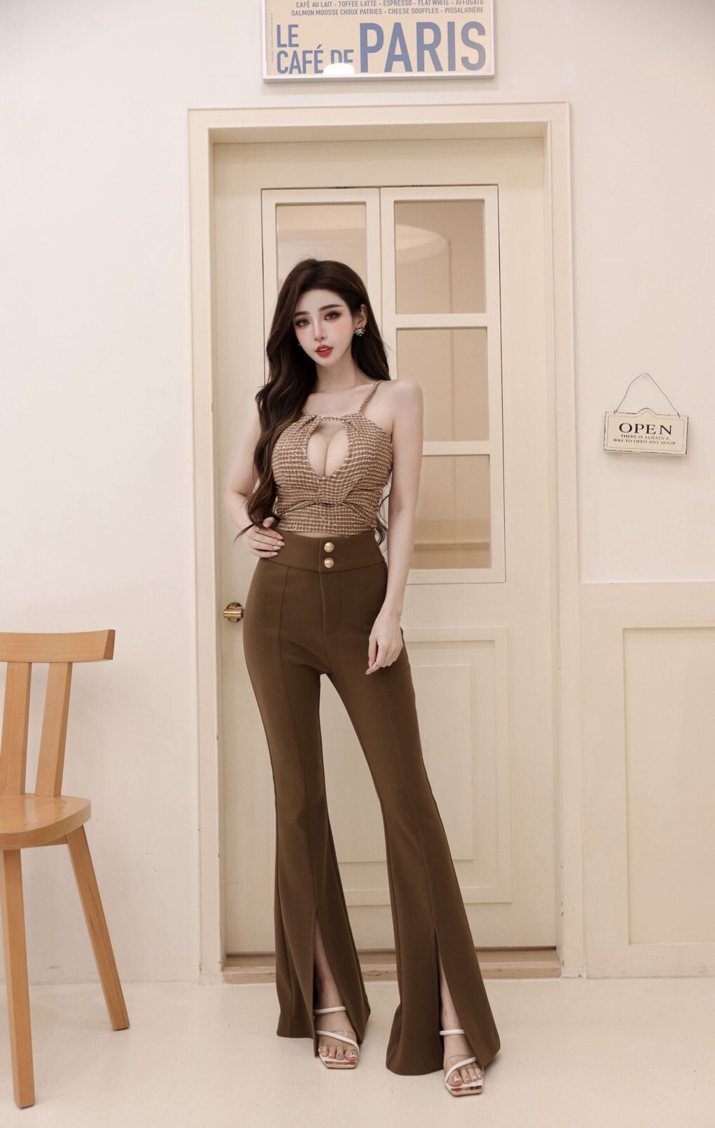 F08-2訂製高腰顯瘦咖