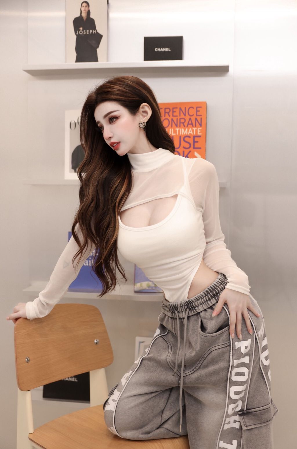 F17-1連體上衣白