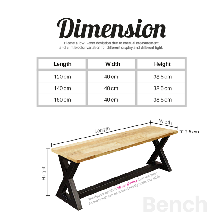 Cohen 25mm Bench Size
