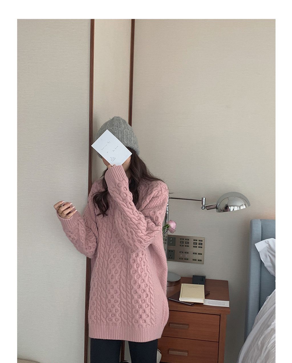 【经典款】宽松显瘦复古中长款慵懒风麻花毛衣女装冬季新款N386A (24)