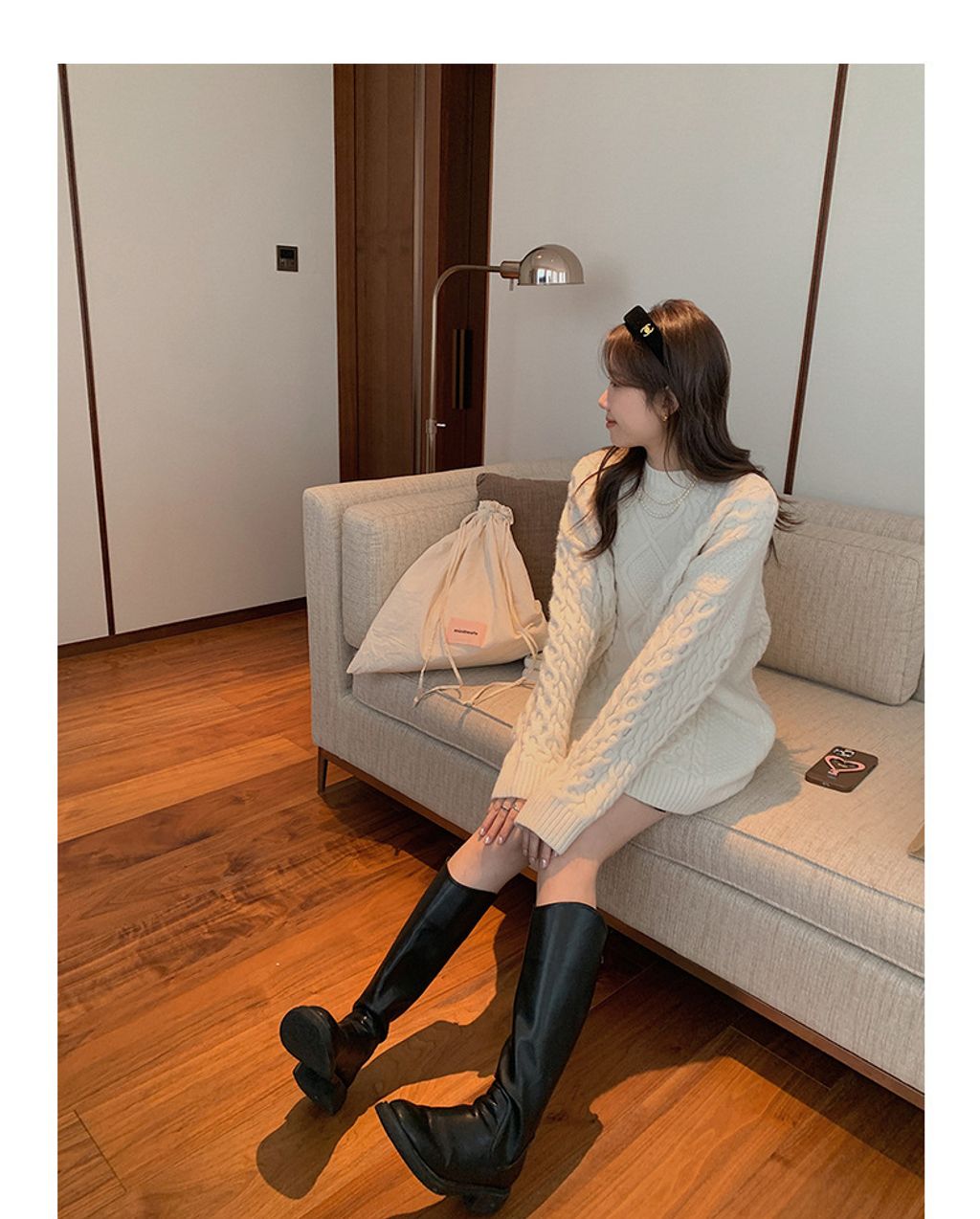 【经典款】宽松显瘦复古中长款慵懒风麻花毛衣女装冬季新款N386A (10)