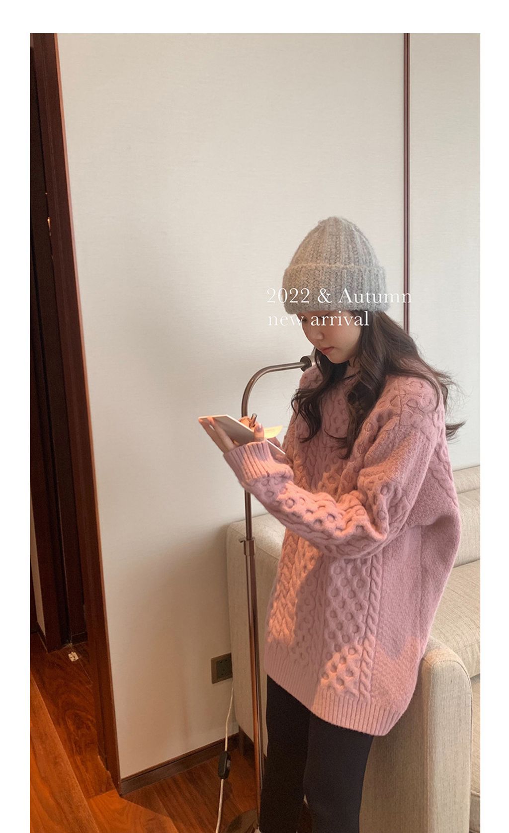 【经典款】宽松显瘦复古中长款慵懒风麻花毛衣女装冬季新款N386A (19)