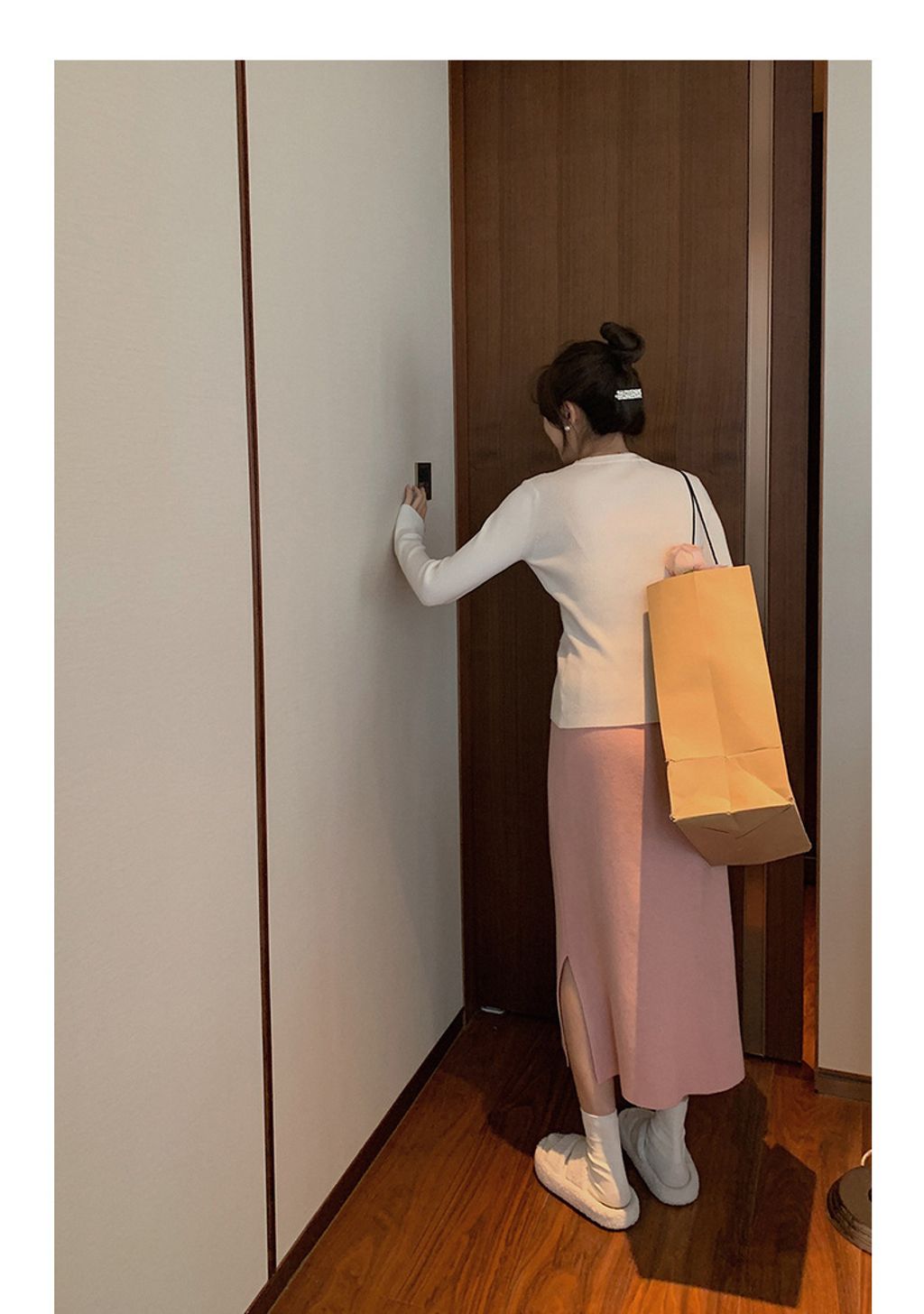 【纯欲天花板】设计感不规则小心机毛针织衫女装冬长袖上衣Y8367 (16)