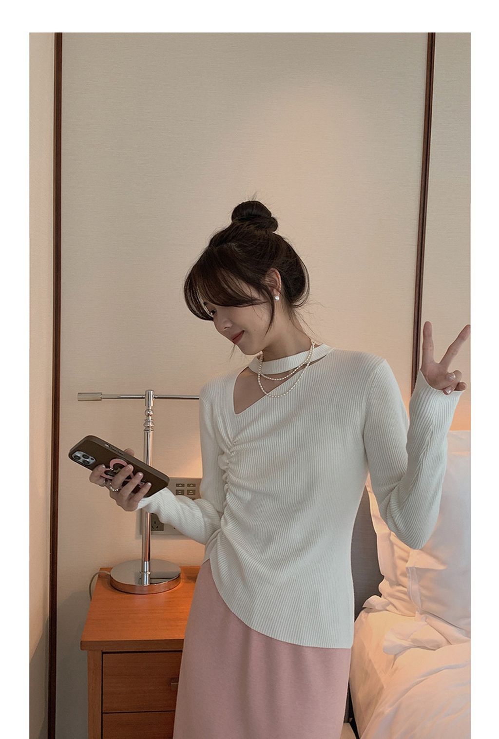 【纯欲天花板】设计感不规则小心机毛针织衫女装冬长袖上衣Y8367 (14)
