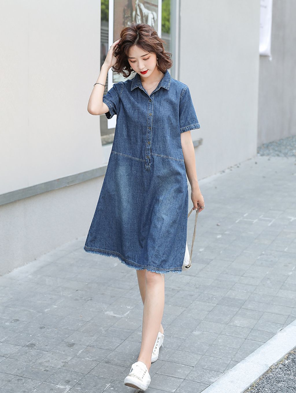 TFT10840 CASUAL LOOSE DENIM DRESS – The Fashion Trends