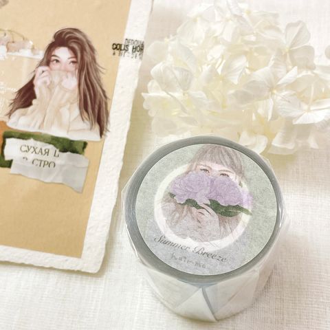 JOURNAL PAGES FLORAL MOON PET TAPE 燙金霧面-