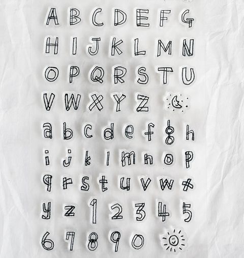 clear stamp- Hand draw alphabets 1