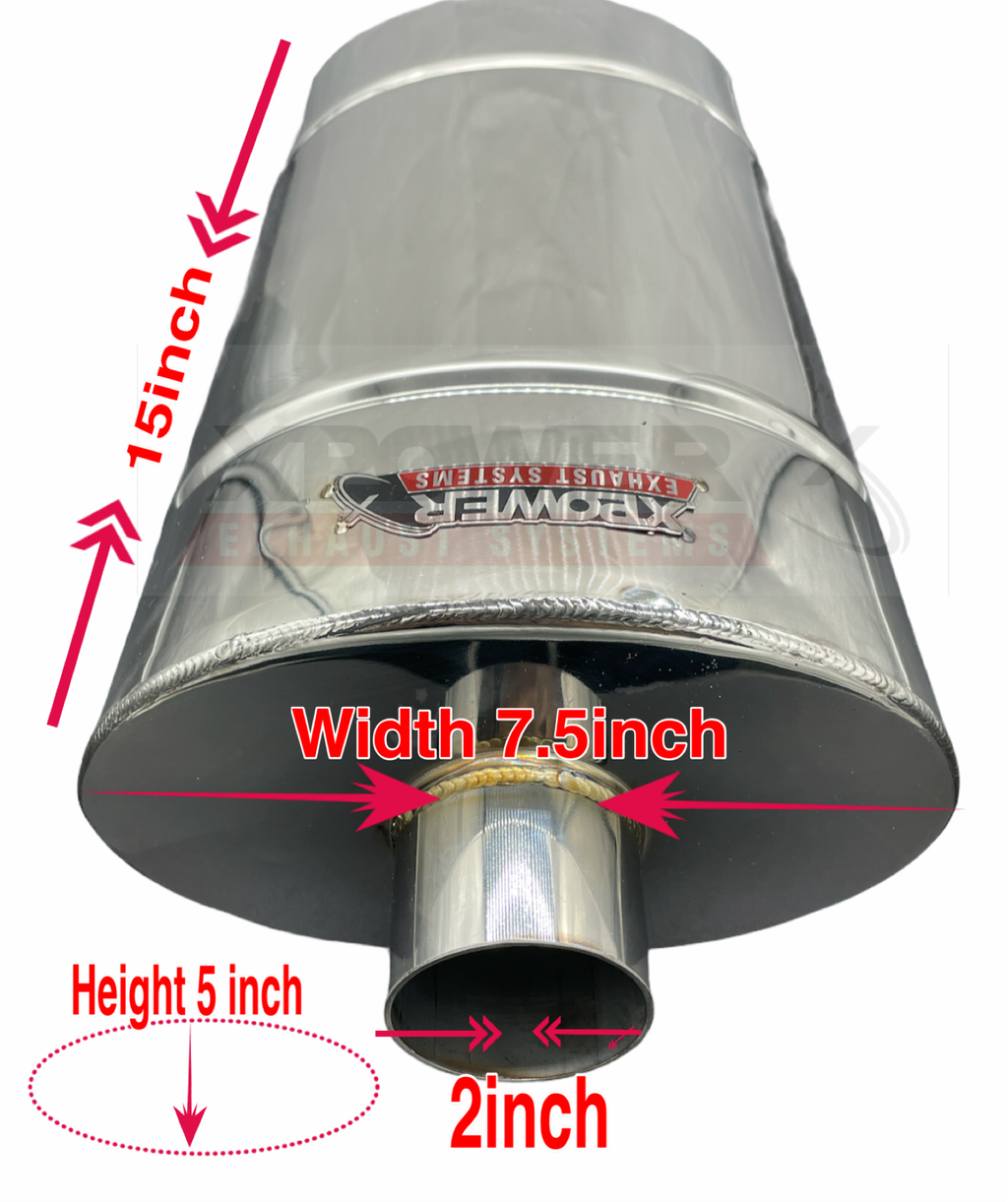 XPOWER EXHAUST OVAL S MUFFLER “XCT3 114” XPOWER EXHAUST SYSTEMS