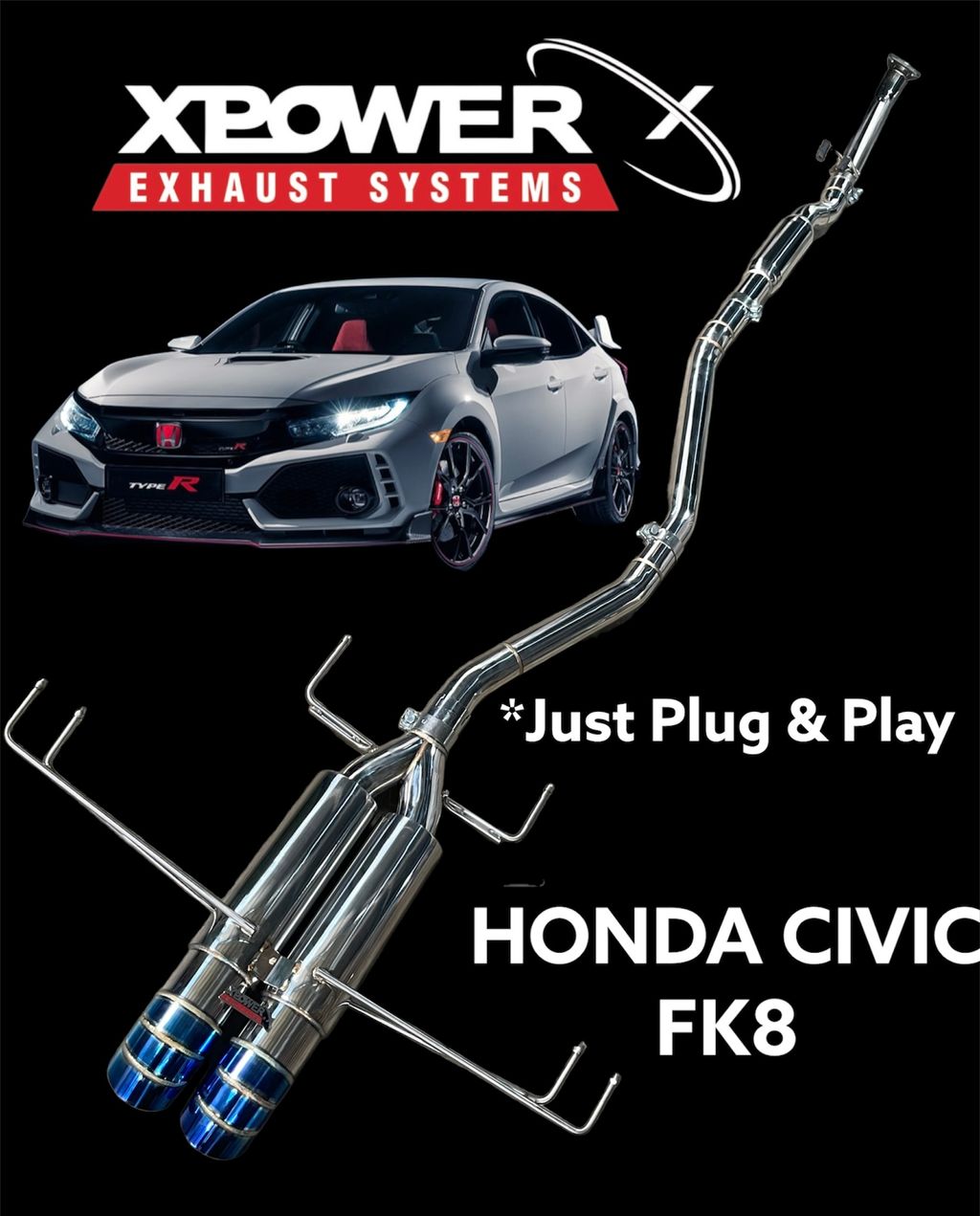 Honda Civic FK8 exhaust systems XPOWER EXHAUST SYSTEMS