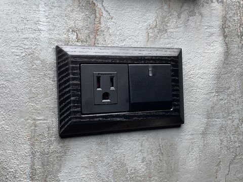 Bevel-glatima-炭黑-1開關+1插座-wtgf4308mb