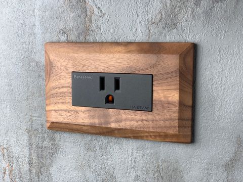 Bevel-glatima-胡桃木-5.5mm2單插座-wtgf1101mb