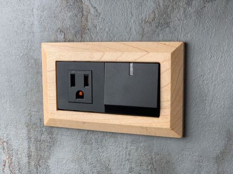 Bevel-glatim-楓木-1開關+1插座-wtgf4308mb