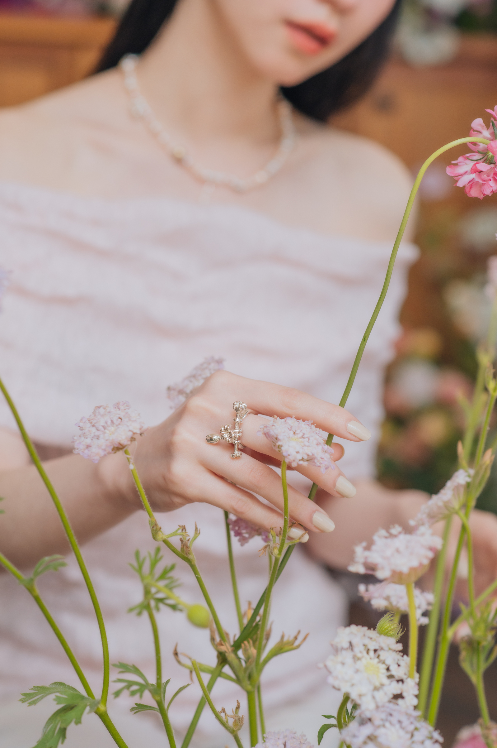 Spring wreath ring