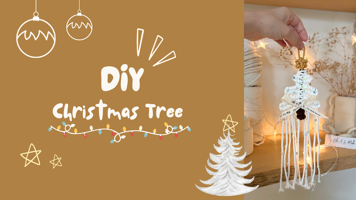 DIY 六角星聖誕樹編織教學