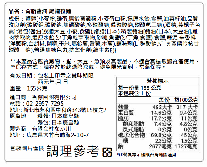 中文標示