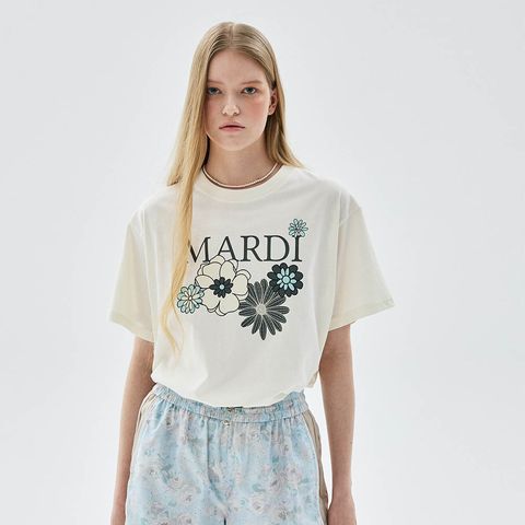 TSHIRT FLOWER JARDIN_CREAM MINT