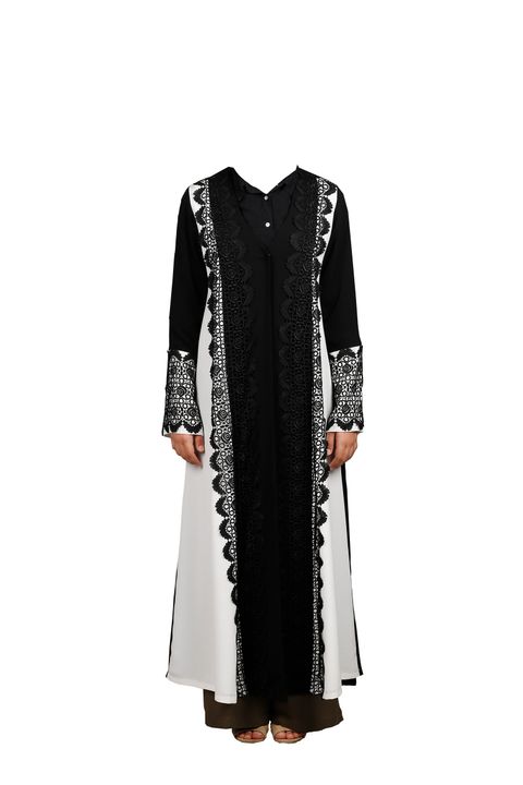 FSHTU011800048  Turkish Jubah - Black & White With EmbroideryTurkish Jubah - Black & White With Embroidery A.jpg