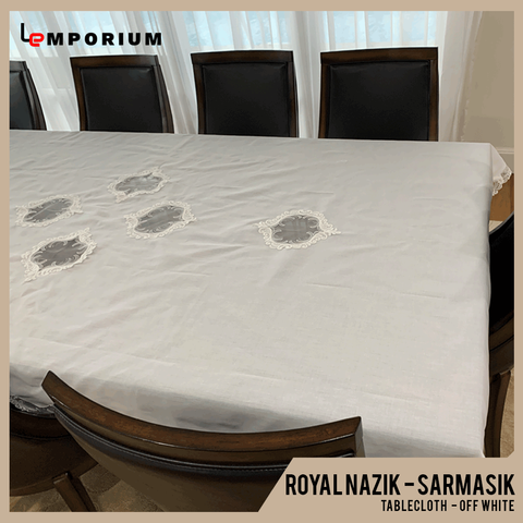 ROYAL NAZIK - SARMASIK TABLE CLOTH - OFF WHITE.png