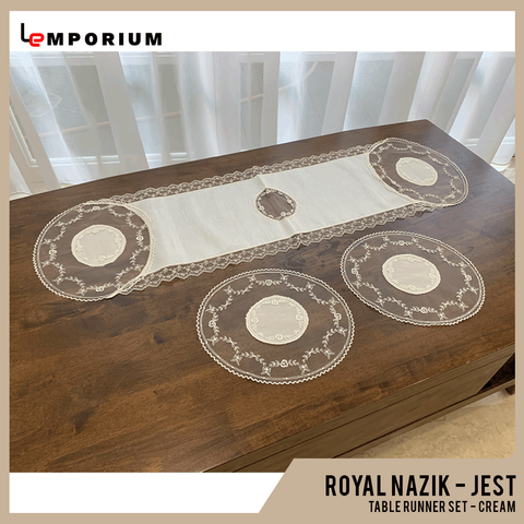 - ROYAL NAZIK - JEST TABLE RUNNER - CREAM.png