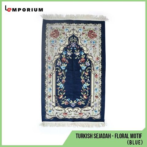 _0012_#30 - Turkish Sejadah -  Floral Motif (Blue).jpg