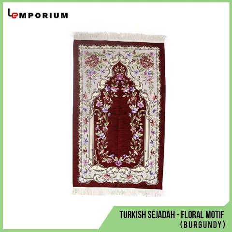 _0011_#29 - Turkish Sejadah -  Floral Motif (Burgundy).jpg