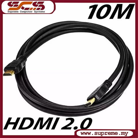 Promotion 10M HDMI to HDMI Cable / Male to Male 10 METER (Support 4K, Full  HD) High Quality V2.0 Version 2.0 – Supreme Computer System