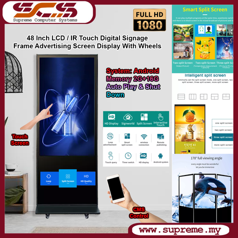 TFT-LCD Display Kiosk Cjtouch 48inch Touch Screen Panel Ads