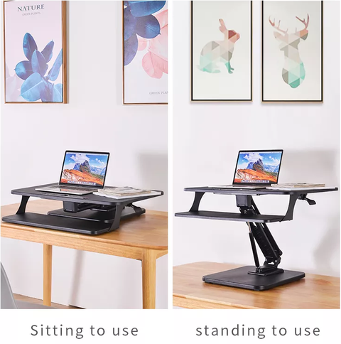 Short Table As Computer Riser Solid Standing Height Adjustable Computer Table / Laptop Table Riser ...