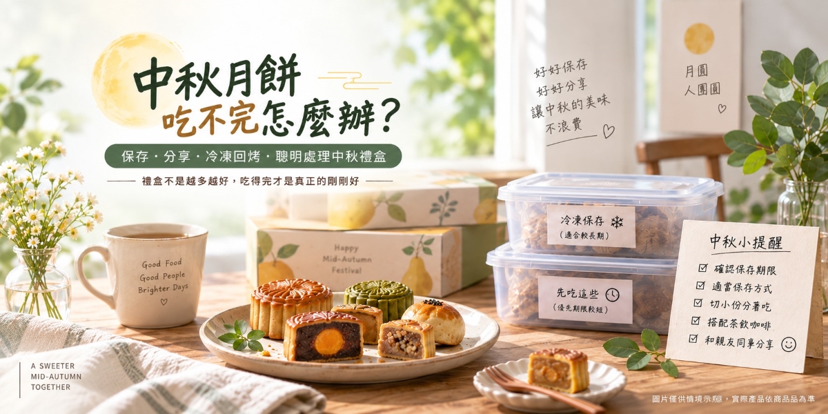 中秋月餅吃不完怎麼辦？從保存、分享，到聰明吃完這些禮盒