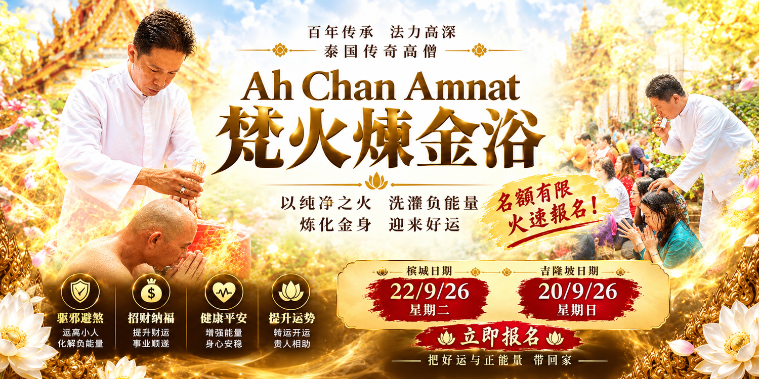 Koleksi Vipasana Sdn Bhd - 🔥 【泰国传奇梵火催金 Ah Chan Amnat 亲临——焚火炼金浴】 🔥 