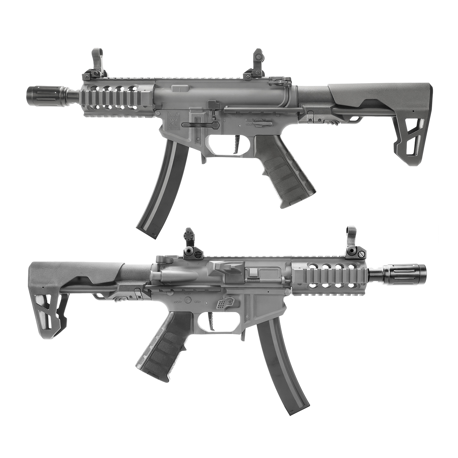 ［美品］電動ガン　King Arms PDW 9mm SBR Shorty(バッテリー/充電器付き！) PDW 9mm SBR Shorty - Gun Metal Grey – King Arms Store