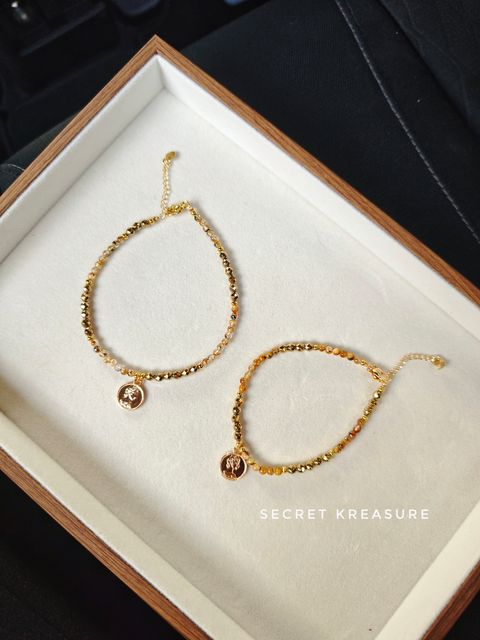 Golden Rutile & Pyrite bracelet and anklet series