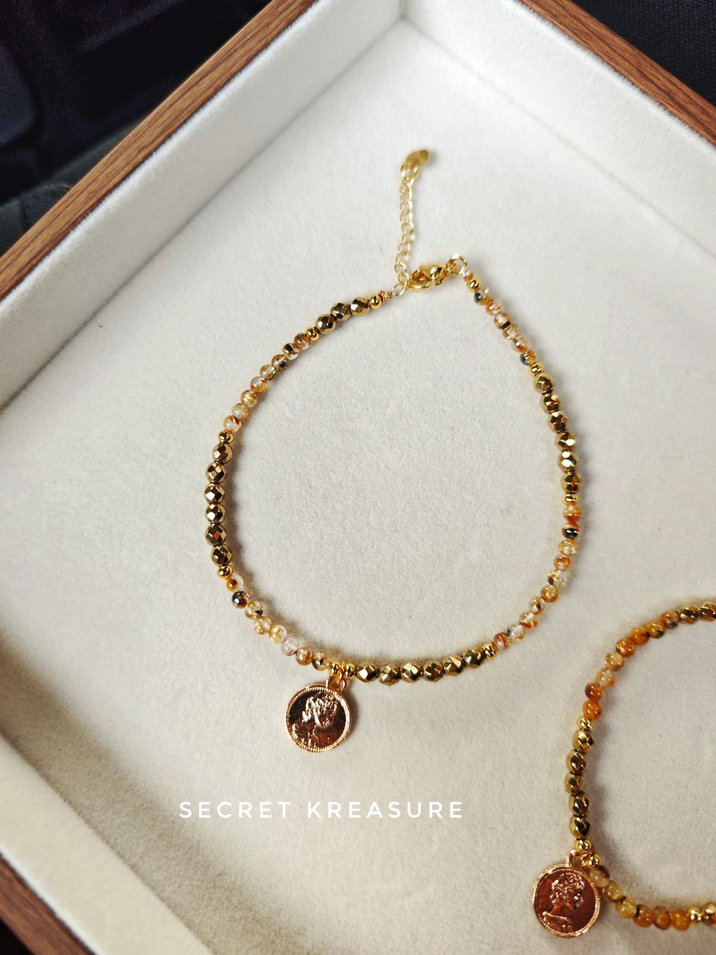 Golden Rutile & Pyrite bracelet and anklet series