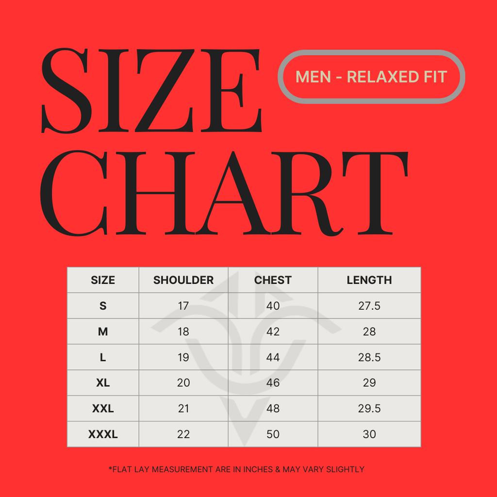 Size chart men