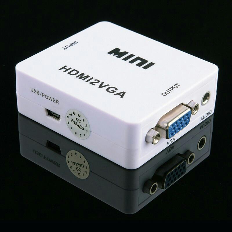 Mini HDMI2VGA HD Video Converter Full HD 1080p