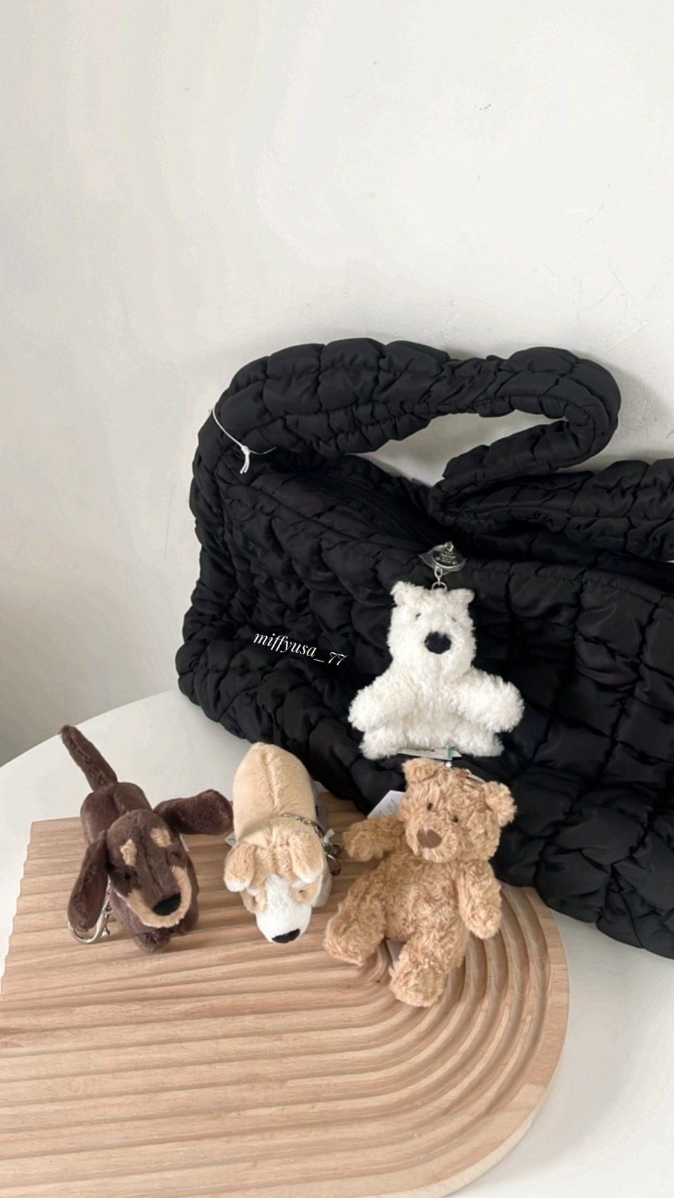 Jellycat Munro Scottie Dog Bag Charm 雪白萌狗狗鑰匙吊飾