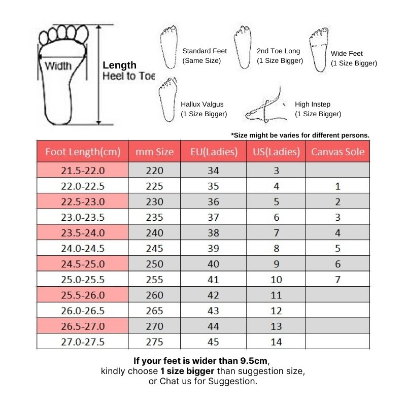 women size chart