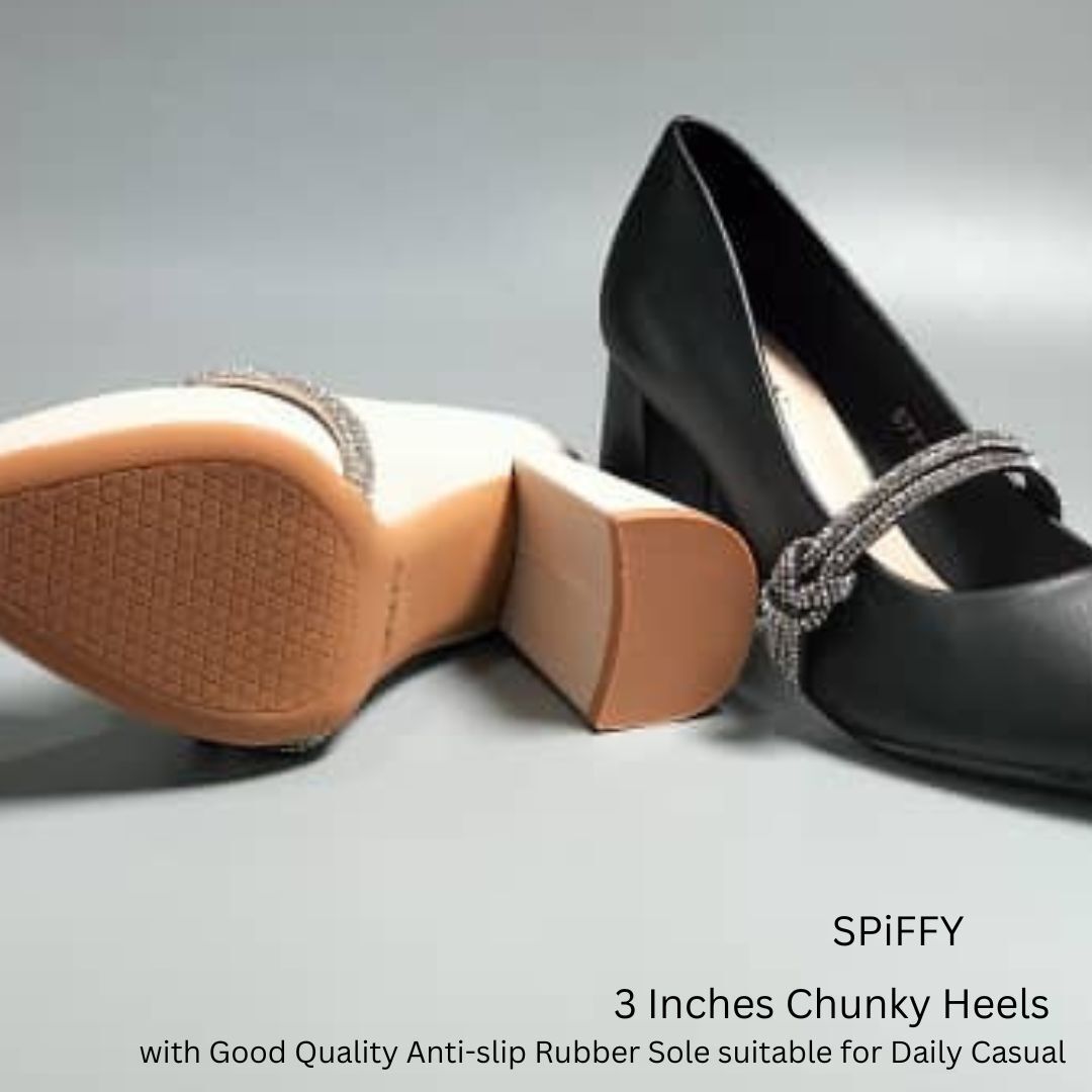 Women's Pumps 3 inch-3 3/4 inch Chunky Heel Shoes - millybridal.org