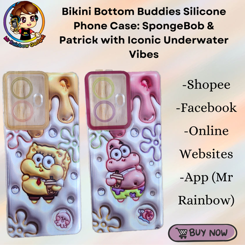 Bikini Bottom Buddies Silicone Phone Case SpongeBob & Patrick with Iconic Underwater Vibes