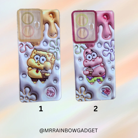 Bikini Bottom Buddies Silicone Phone Case SpongeBob & Patrick with Iconic Underwater Vibes (1)