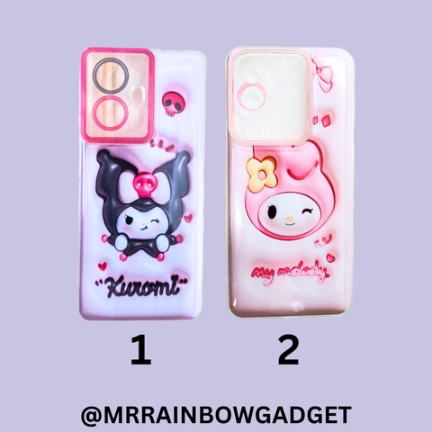 Silicone TPU Phone Case - Kuromi & My Melody Cartoon Design (1)