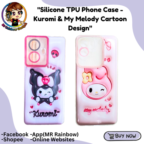 Silicone TPU Phone Case - Kuromi & My Melody Cartoon Design