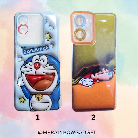 Cute Cartoon TPU Phone Case – Featuring Crayon Shin Chan or Doraemon! (1)