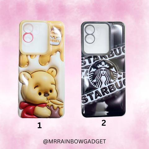 Cute & Cozy TPU Silicone Phone Case – Featuring Starbucks or Winnie the Pooh! (1)