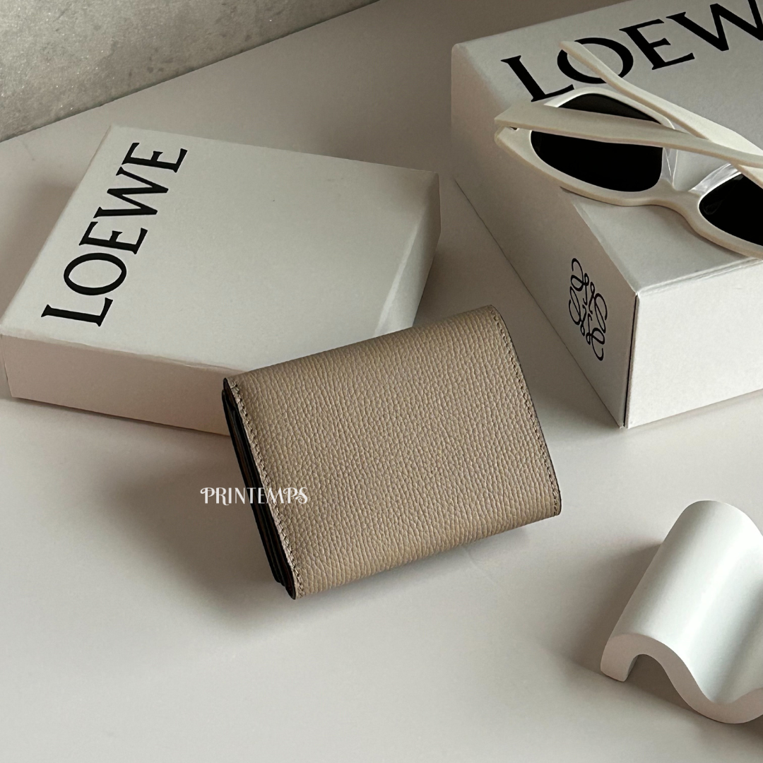 LOEWE迷你沙色短夾 (5)