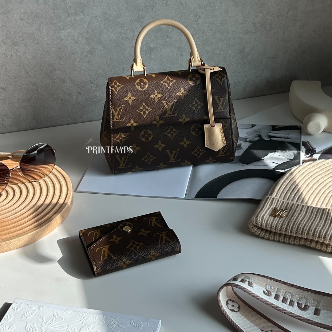 LV Cluny Mini 奶茶背帶 (1)